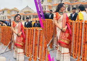 Ayodhya Ram Mandir inauguration: Kangana Ranaut radiates glow and happiness as she poses outside the temple