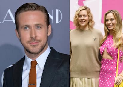 Barbie's Ken Ryan Gosling reacts to Margot Robbie and Greta Gerwig