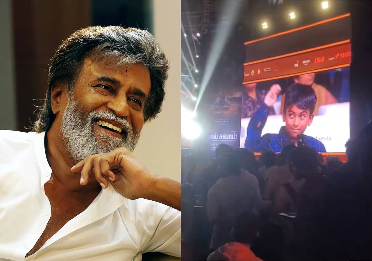 Rajinikanth’s grandson Ved imitates the superstar’s ‘Salaam’ gesture; crowd hoots for Soundarya’s son [Watch Video]