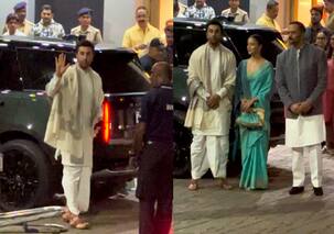 Ayodhya Ram Mandir inauguration: Ranbir Kapoor impresses in his dhoti-kurta avatar as he leaves for the consecration with Alia Bhatt
