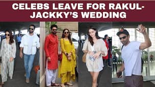 Rakul–Jackky Wedding: Shahid Kapoor, Mira Rajput, Ananya Panday and others snapped at the airport for wedding [Video]