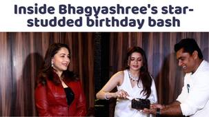 Madhuri Dixit Nene steals the limelight at Bhagyashree's birthday bash, video goes viral [Watch]