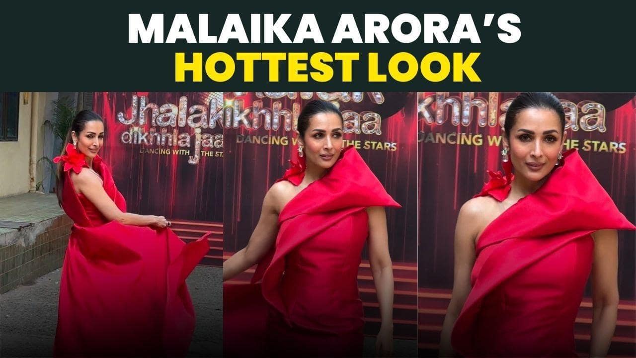 Malaika Arora stuns in a gorgeous red gown for Jhalak Dikhhla Jaa 11 finale