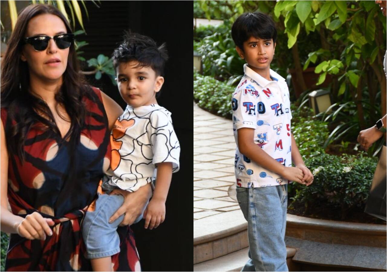 Neha Dhupia and Ravie Kapoor at Jeh Ali Khan's birthday bash