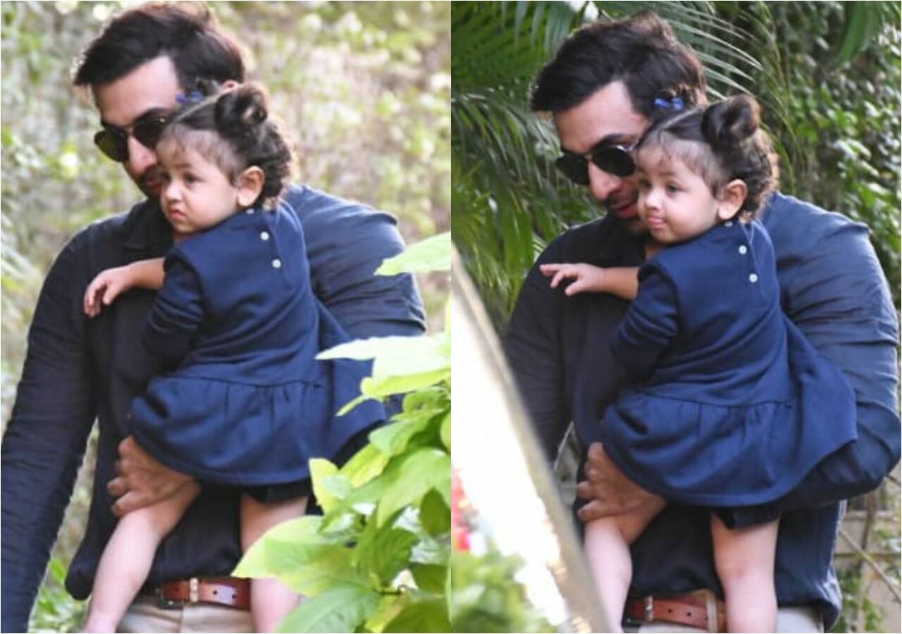 Raha Kapoor twins with dad Ranbir Kapoor at cousin Jeh's birthday