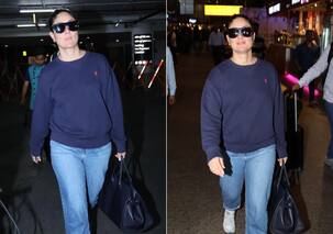 बॉसी स्टाइल में एयरपोर्ट से बाहर निकलीं करीना कपूर, एक्ट्रेस की 'गदर' स्माइल ने ट्रोल्स को बनाया दीवाना