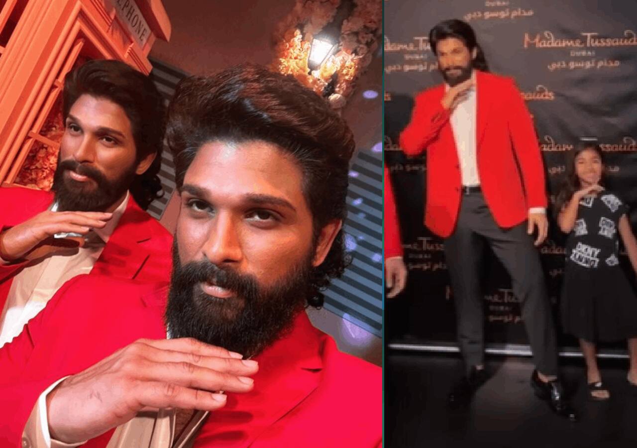 Allu Arjun's daughter Arha does his signature step to unveil his wax ...