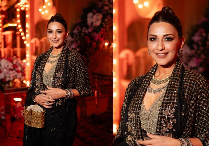 Sonali Bendre turns heads in a designer ensemble at Anant Ambani, Radhika Merchant pre-wedding