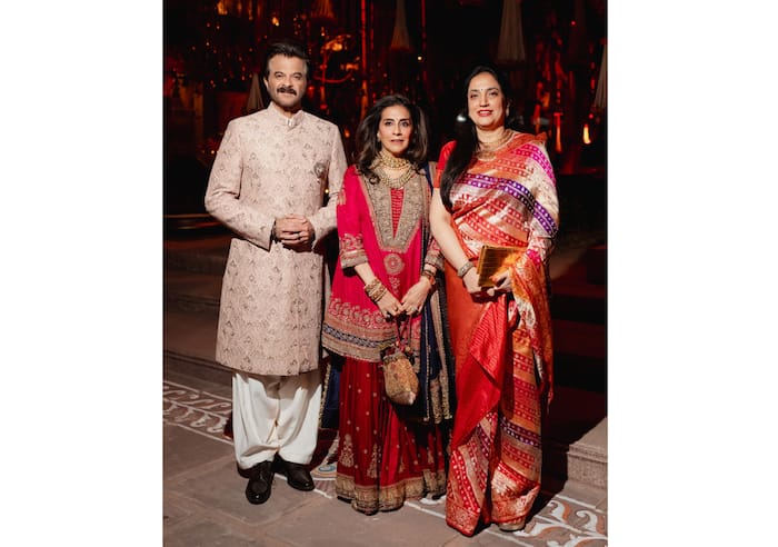 Anil Kapoor, Sunita Kapoor and Rashami Thackeray attend Anant Ambani, Radhika Merchant pre-wedding 