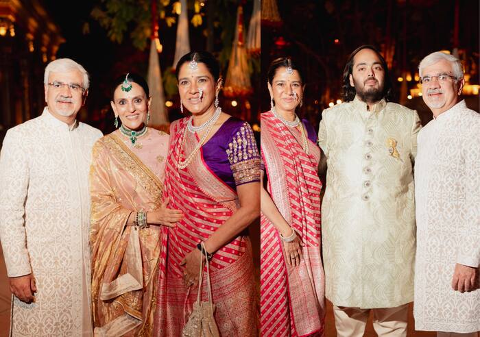 Anant Ambani poses with Radhika Merchant's parents; Shloka Mehta's mom joins  