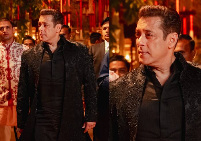 Salman Khan looks dapper at Anant Ambani, Radhika Merchant's pre-wedding 