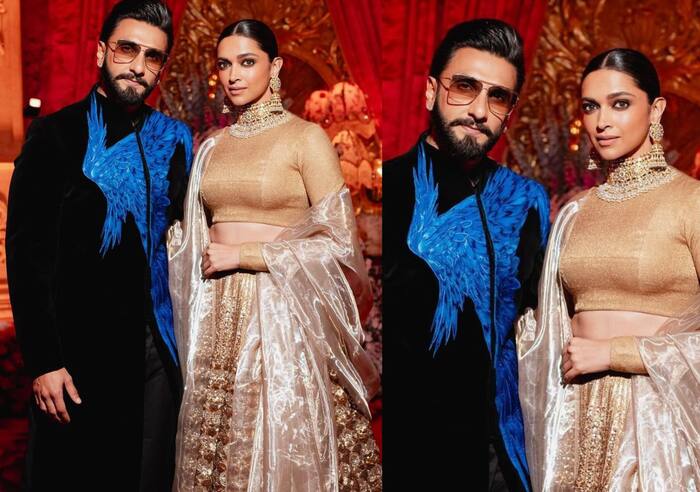 Ranveer Singh and Deepika Padukoneexude royalty vibes at Anant Ambani, Radhika Merchant pre-wedding 
