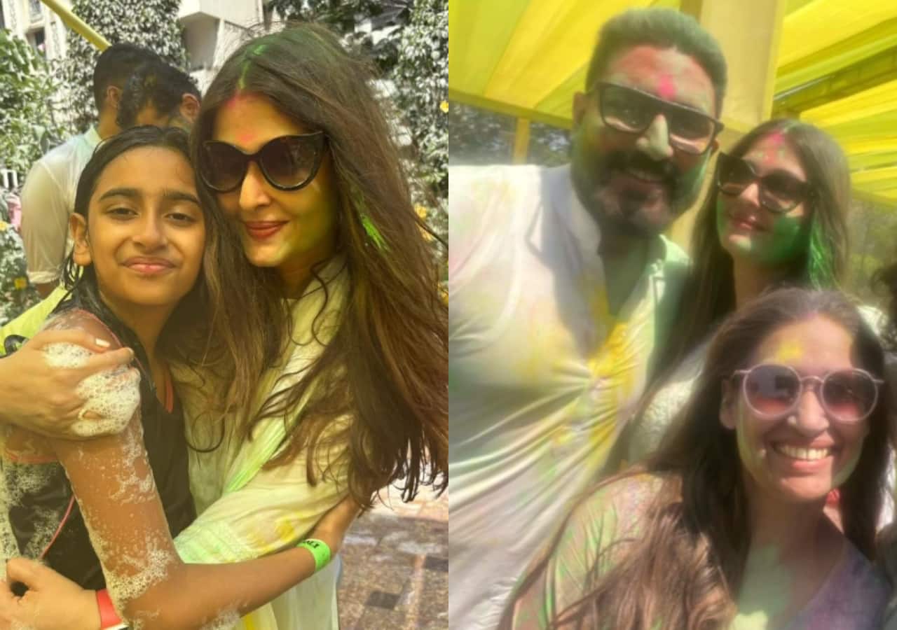 Aishwarya Rai Bachchan, Abhishek Bachchan et Aaradhya font la fête avec des amis ;  les internautes adorent le nouveau look de l’actrice [View Pics]