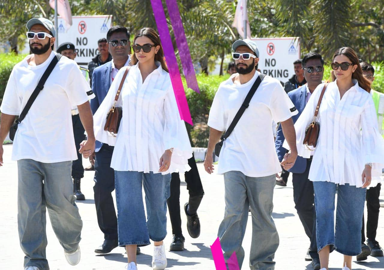 Deepika Padukone avoids flaunting her baby bump in her latest appearance  along with hubby Ranveer Singh