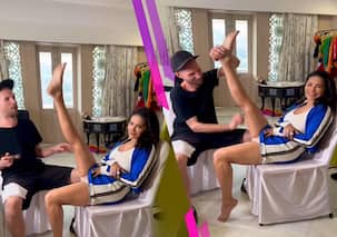 Sunny Leone gets makeup applied on her leg; netizens have drastic reactions