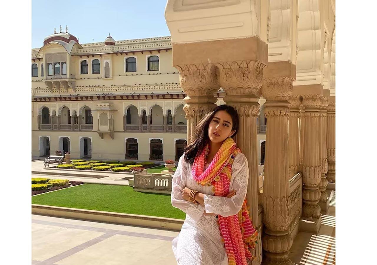 Sara Ali Khan in a white kurta set