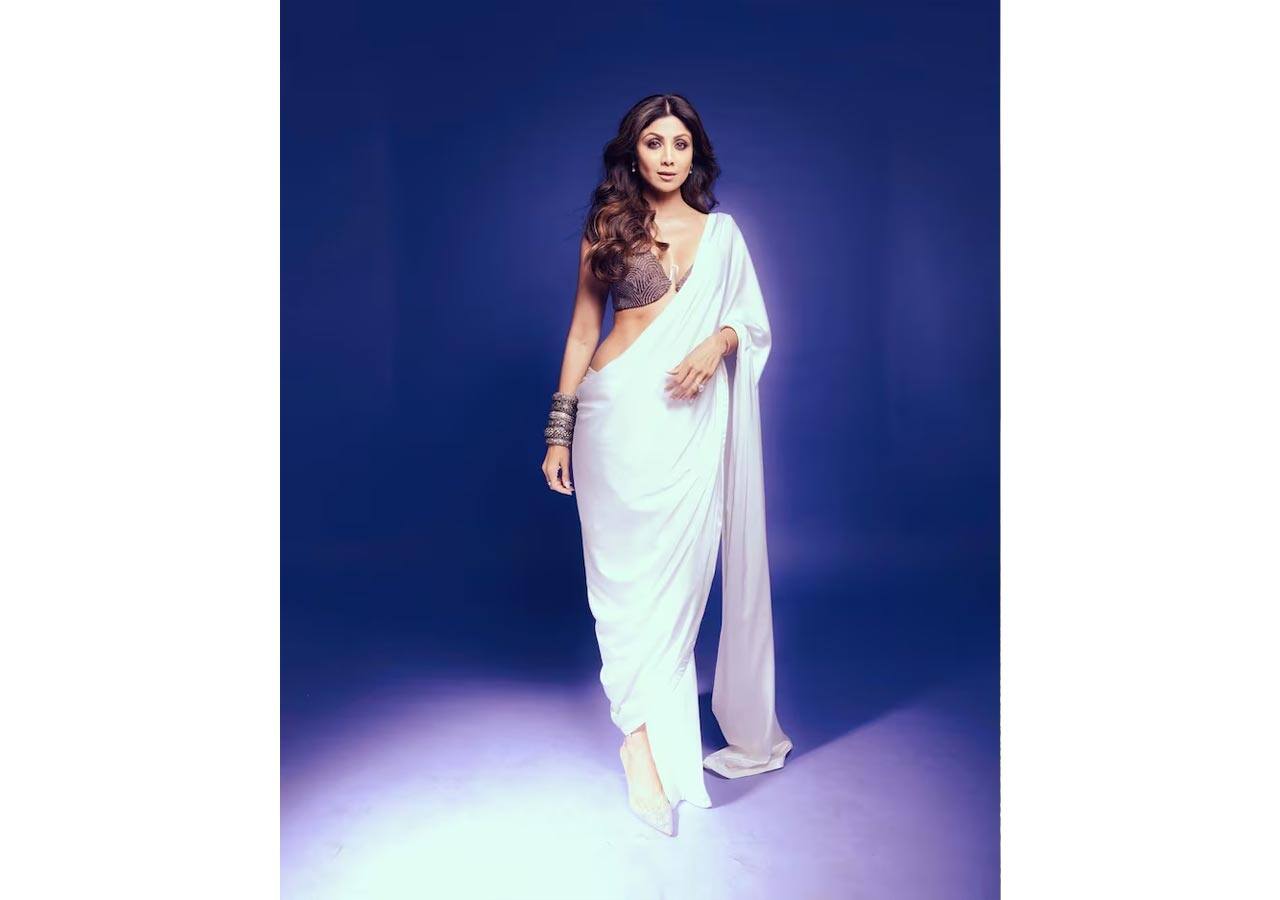 Shilpa Shetty slays in a white saree