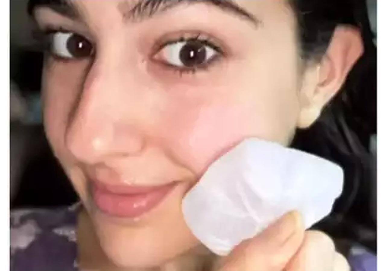 Sara Ali Khan gave a glimpse into her skincare routine