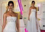 Yodha star Disha Patani walks the red carpet in racy strapless white gown with thigh-high slit