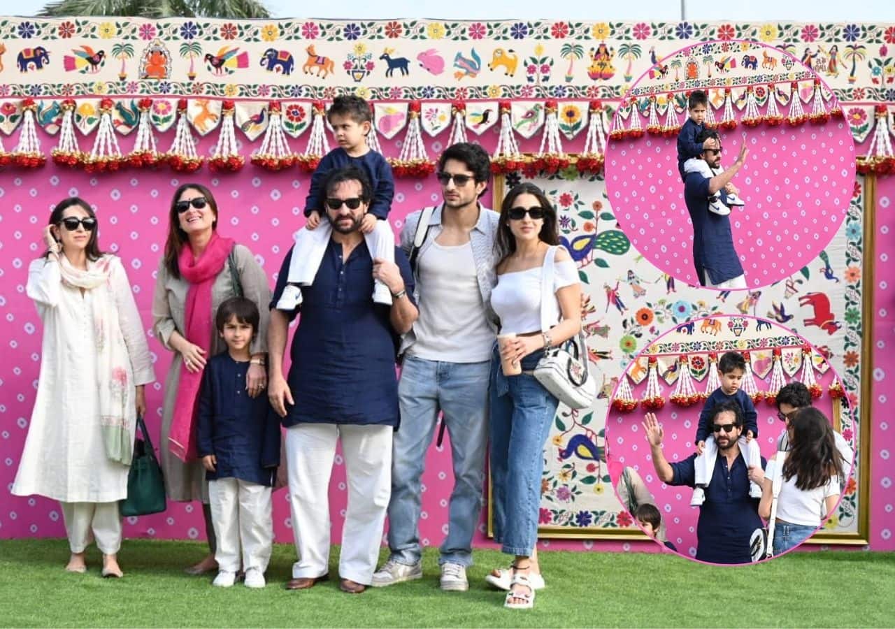 Anant-Radhika Pre-Wedding: पापा सैफ के कंधे पर बैठ जेह ने दिए पोज, पटौदी फैमिली की रॉयल फोटोज वायरल