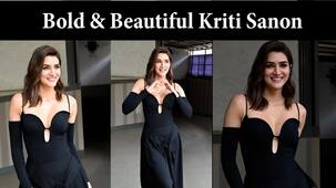 Crew actress Kriti Sanon turns heads with her bold look; poses for the paps in style [Watch Video]