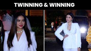 Manisha Rani and Mannara Chopra turn heads in matching white co-ord set [Watch Video]
