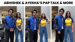 Abhishek Kumar and Ayesha Khan snapped promoting their song ‘Khaali Botal’ in style [Video]