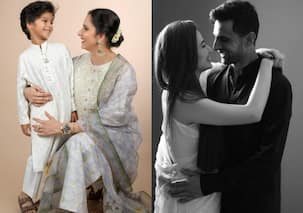 Shoaib Malik, Sana Javed post loved-up Eid pictures; netizens slam the cricketer for 'ignoring' his son on festive occasion