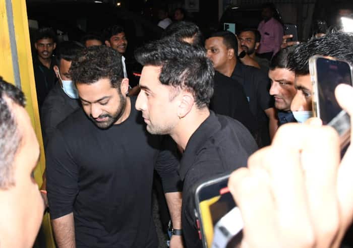 Ranbir Kapoor and Jr NTR in black