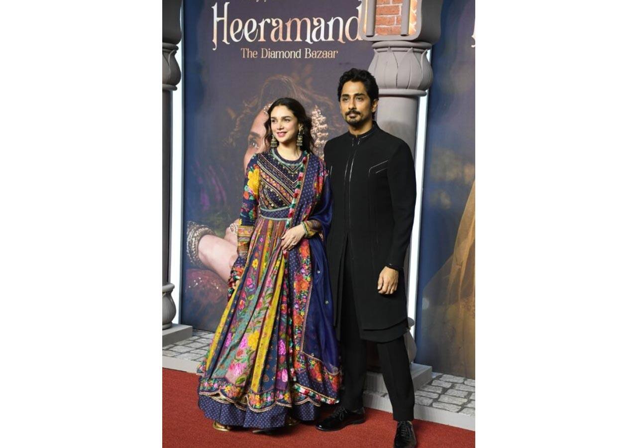 Heeramandi Screening: Aditi Rao Hydari, Siddharth, Rashmika Mandanna ...