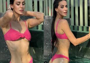 Aryan Khan’s rumoured girlfriend Larissa Bonesi drops bikini pictures as she takes a dip in the pool on her vacation