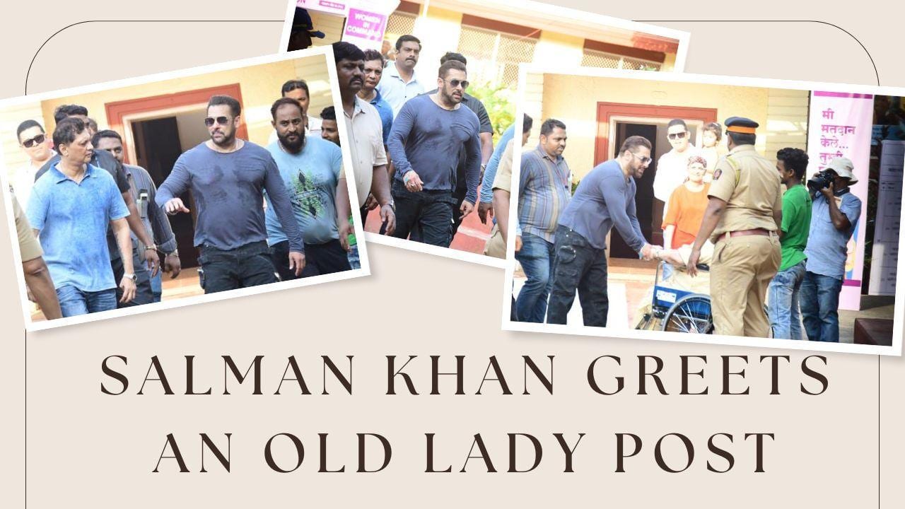 Salman Khan’s meets and greets an old female fan post casting his vote [Video]