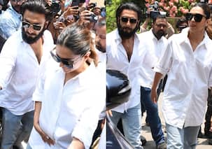 Deepika Padukone holds her baby bump as she sets out to cast her vote; Ranveer Singh proves to be the perfect husband