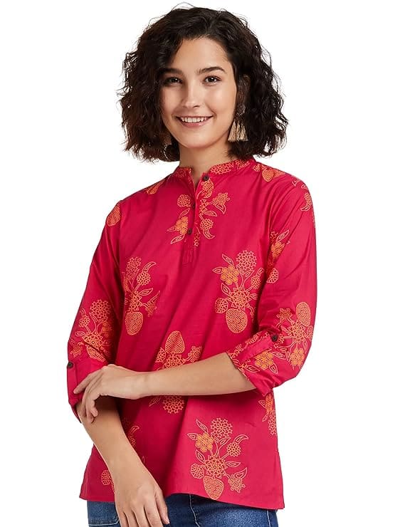 Red Short Kurti for Women