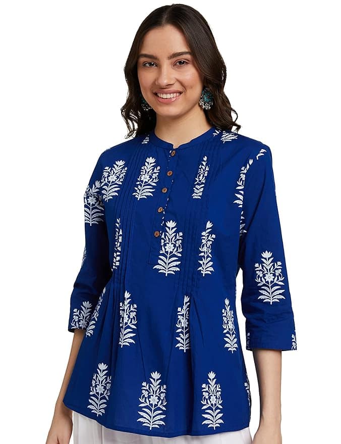 Blue Women Lightweight Kurti