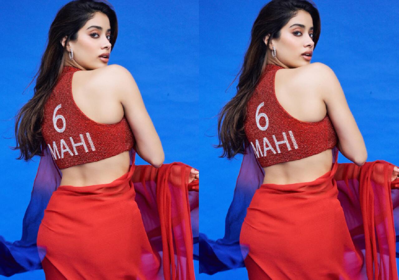 Janhvi Kapoor flaunts Number 6 on her blouse as she promotes Mr and Mrs Mahi
