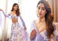 Mr and Mrs Mahi actress Janhvi Kapoor’s white and blue floral lehenga is the perfect summer wedding attire