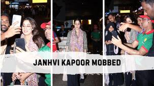 Janhvi Kapoor MOBBED by fans at the airport; actress calmly gives selfie to each and everyone [Video]