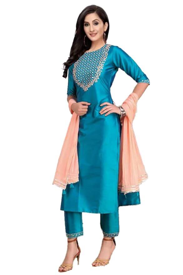 Kurta and Pant Set with Dupatta