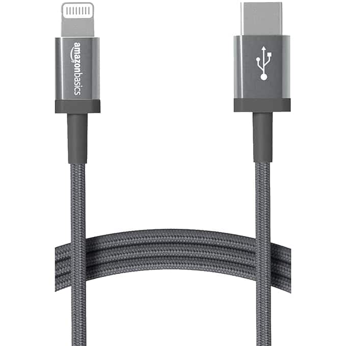 amazon basics Nylon tressé USB C vers Lightning Apple