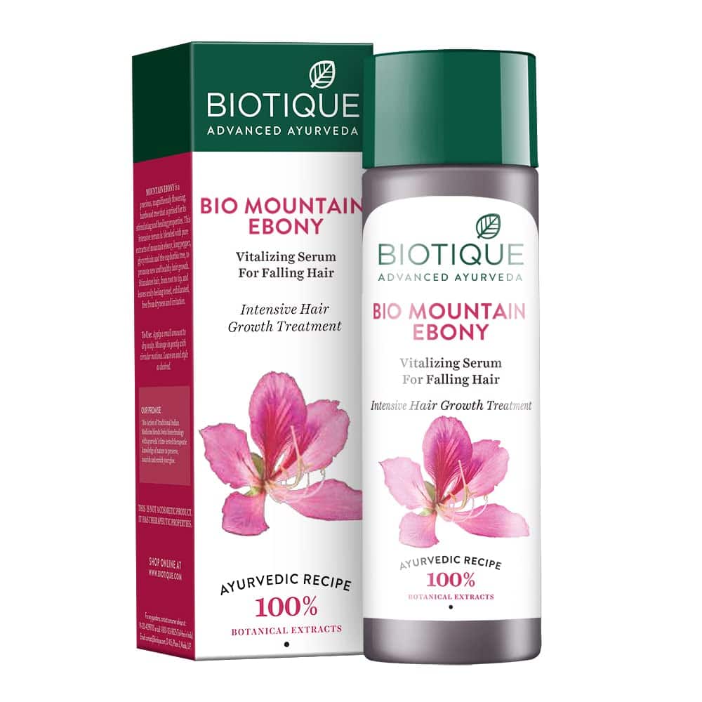 Biotique Mountain Ebony Vitalizing Serum | Prevents Hair Fall & Soothes Scalp
