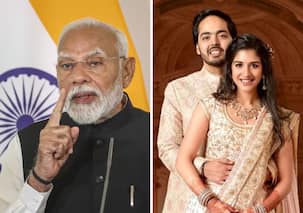 Anant Ambani, Radhika Merchant Shubh Aashirwad event: PM Narendra Modi attends the ceremony; blesses the newly weds