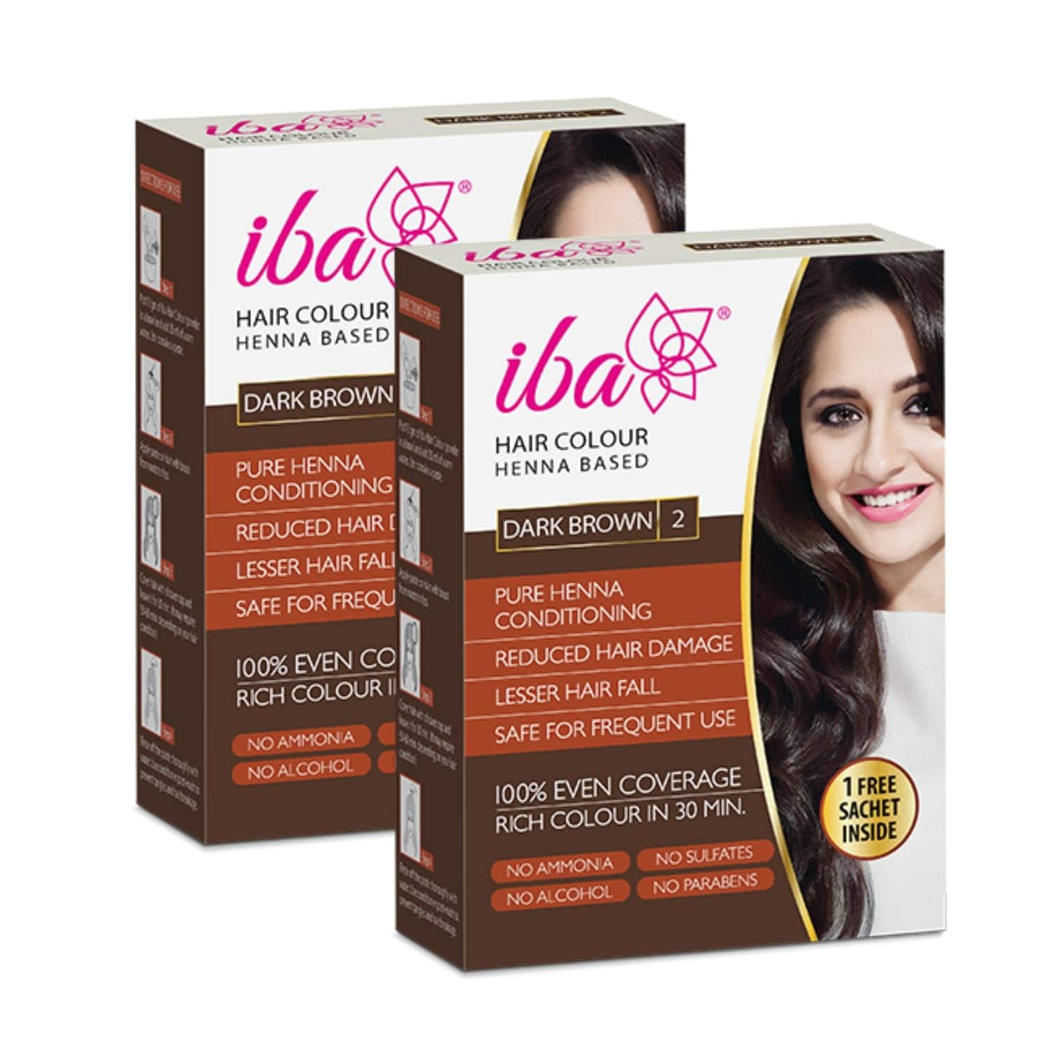 Iba Hair Colour for Women - Dark Brown (Natural & Long Lasting)