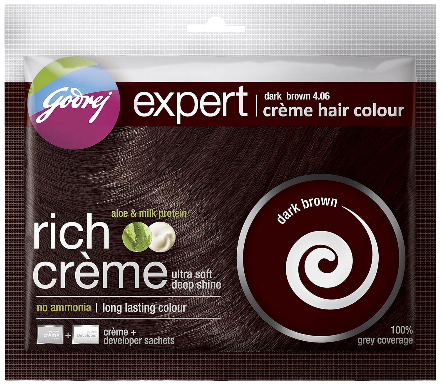 Godrej Expert Rich Cr  me, Dark Brown