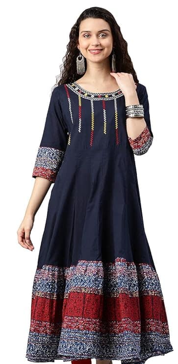 Yash Gallery Women Cotton Anarkali Kurta