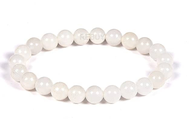 REBUY Unisex Adult Natural Moonstone Crystal Bracelet