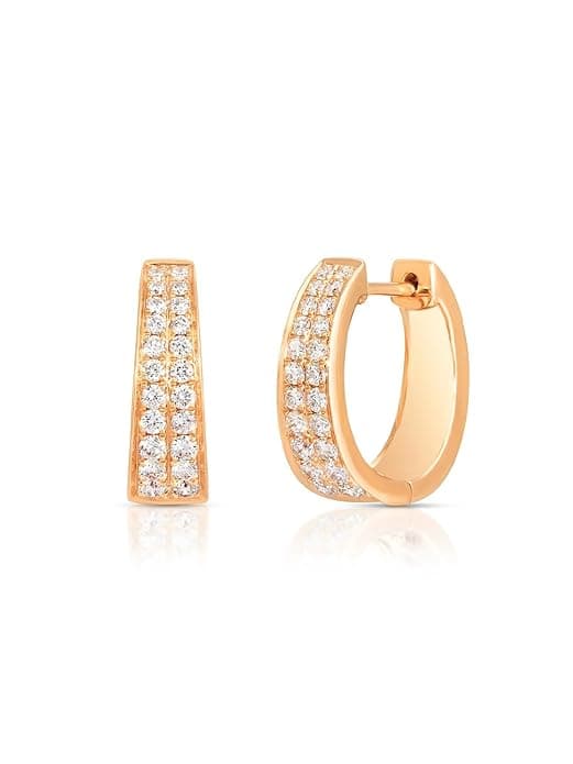 MINUTIAE Western American Diamond Hoop Bali Earrings