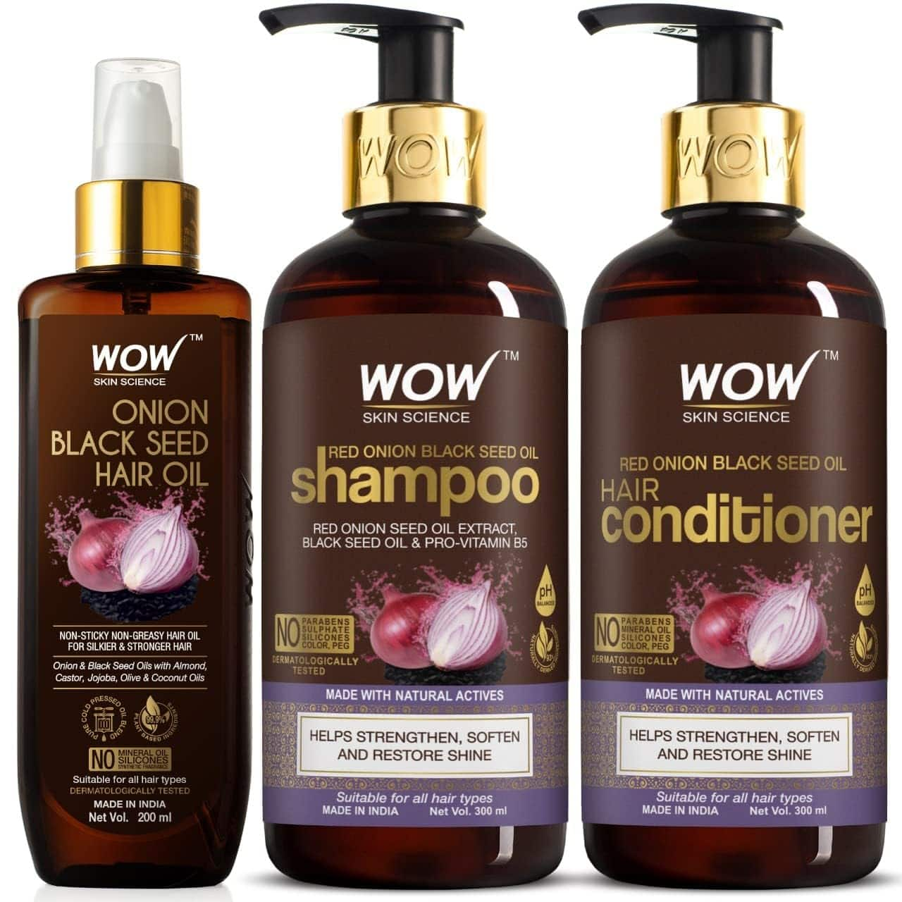 WOW Skin Science Ultimate Onion Oil Hair Care Kit 