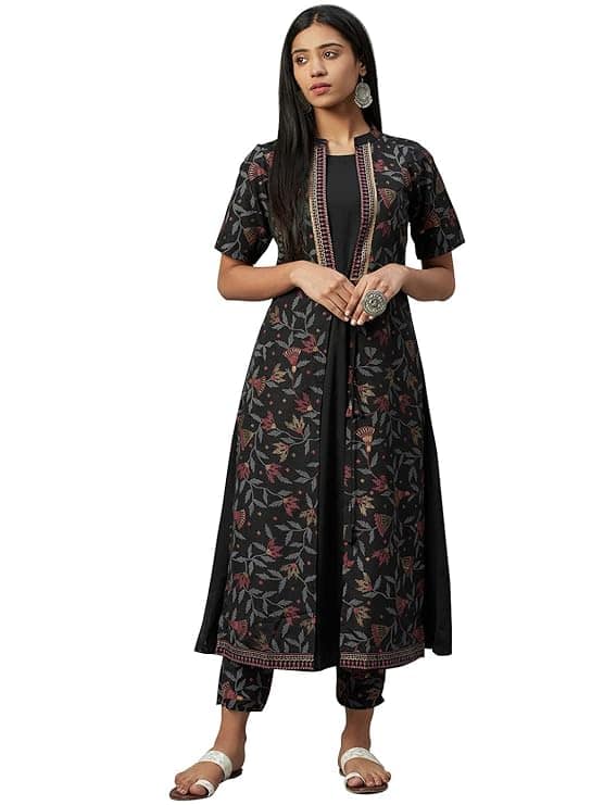 ZIYAA Women's Crepe Straight Kurta  