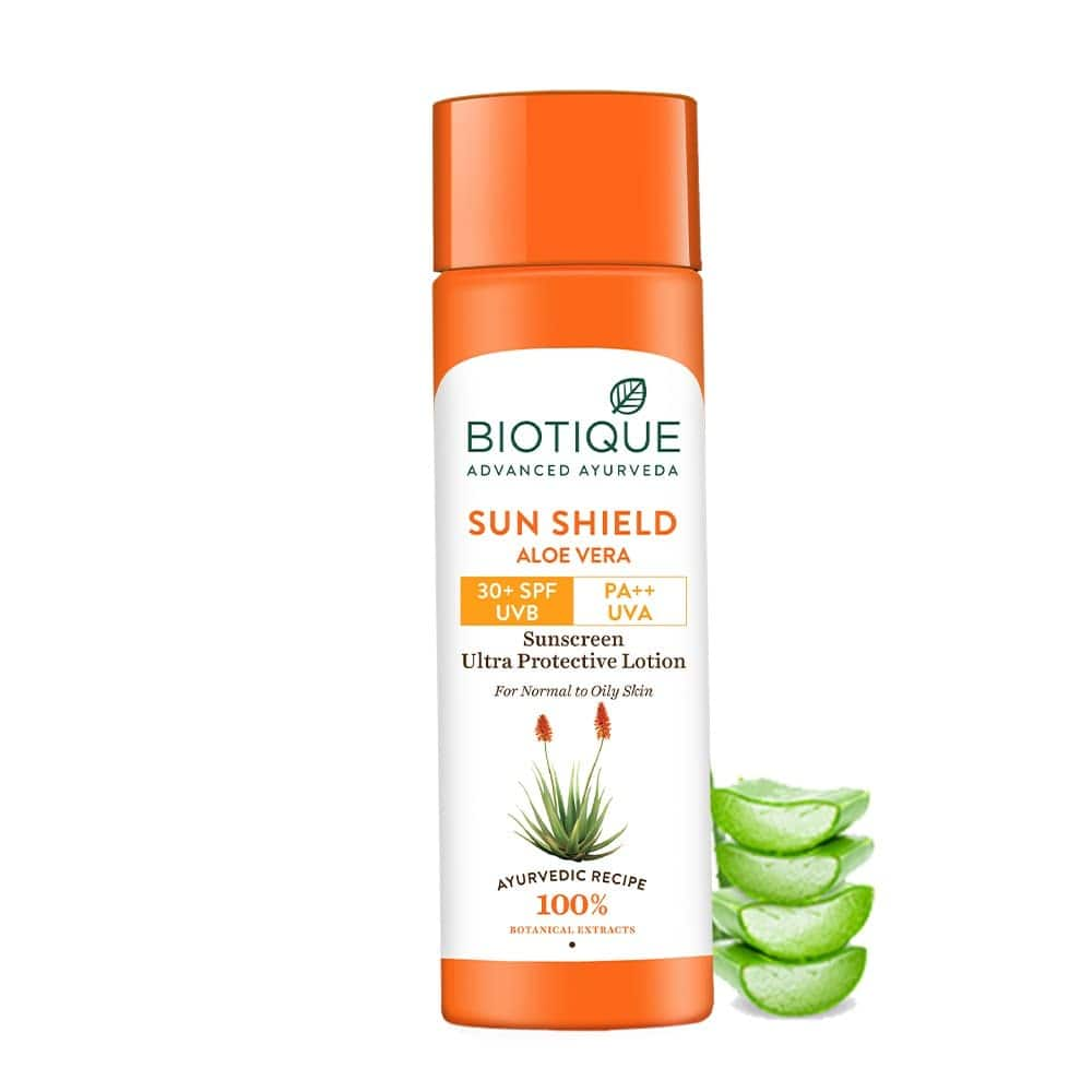 Biotique Sun Shield Aloe vera 30+ SPF UVB Sunscreen